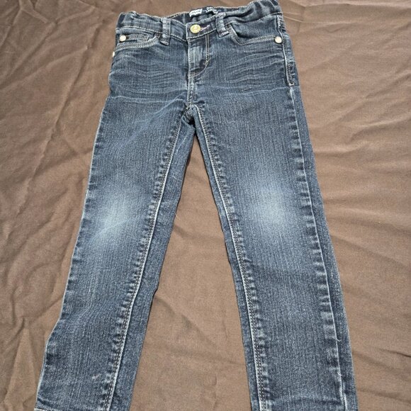 Levi's Jeans Leggings Embroidered Butterfly Adjustable Waist Rhinestone Size 4T - Picture 1 of 7
